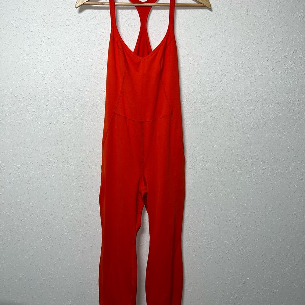 FP‎ Movement by Free People Red/Orange Lets Bounce One Piece Racerback Jumpsuit